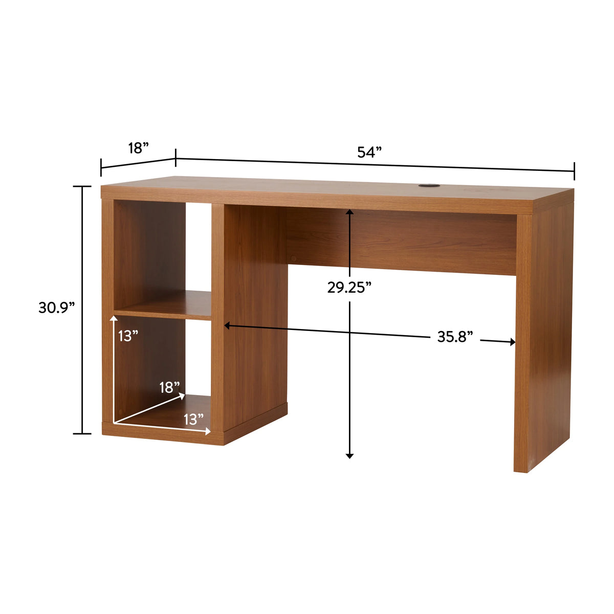 Better Homes & Gardens Cube Storage Office Desk, White Texture