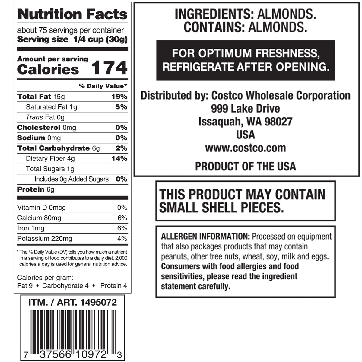 Sliced Almonds, 5 lbs