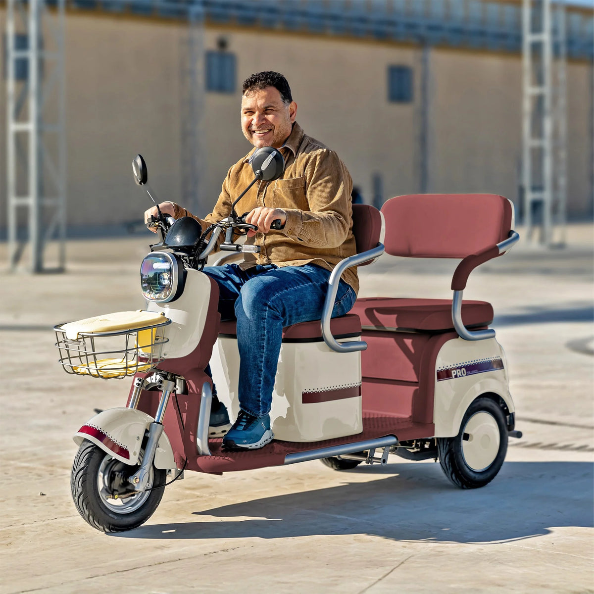 Massimo MGC E-Trike 3-Wheel Electric Cart �C 17 MPH, 2-Seater Adult Scooter �C Blue