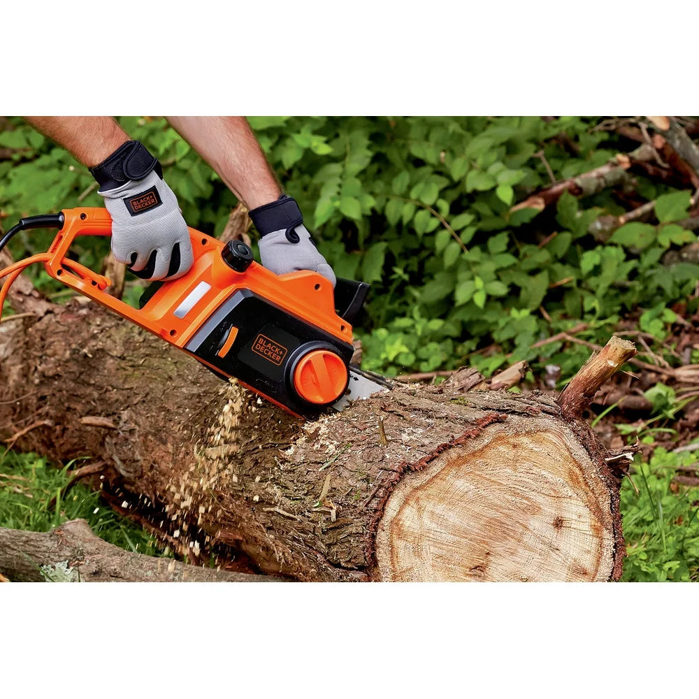BLACK+DECKER 16�� 12 Amp Corded Electric Chainsaw, Tool-Free Chain Tensioning, Auto-Oiling