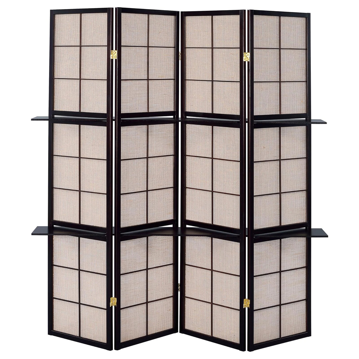 Privacy Screen 82.8'' W x 65'' H 6 - Panel Solid Wood Folding Room Divider, Natural,Outdoor Privacy Screen