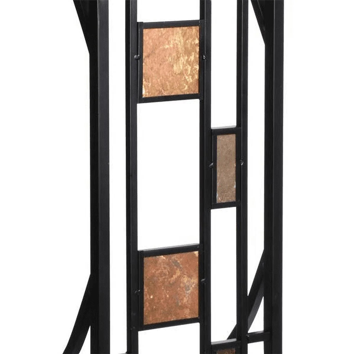 Easyfashion C-shaped Wood End Table, Set of 2, Brown/Black