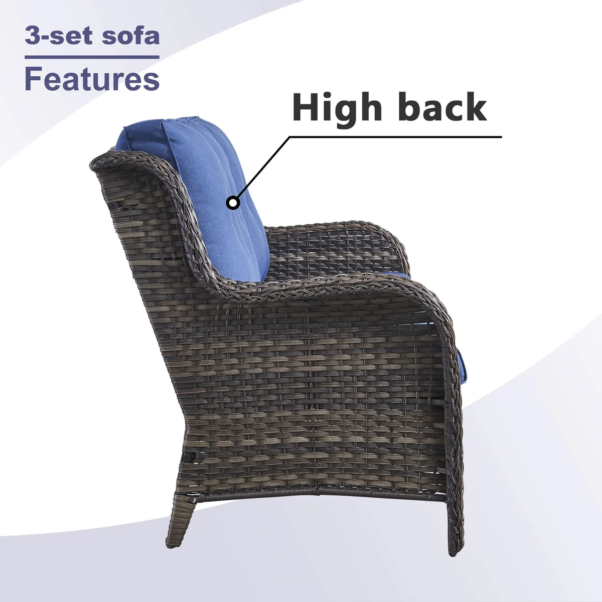 POCASSY 7 Piece Rattan Sofa Seating Group with Cushions
