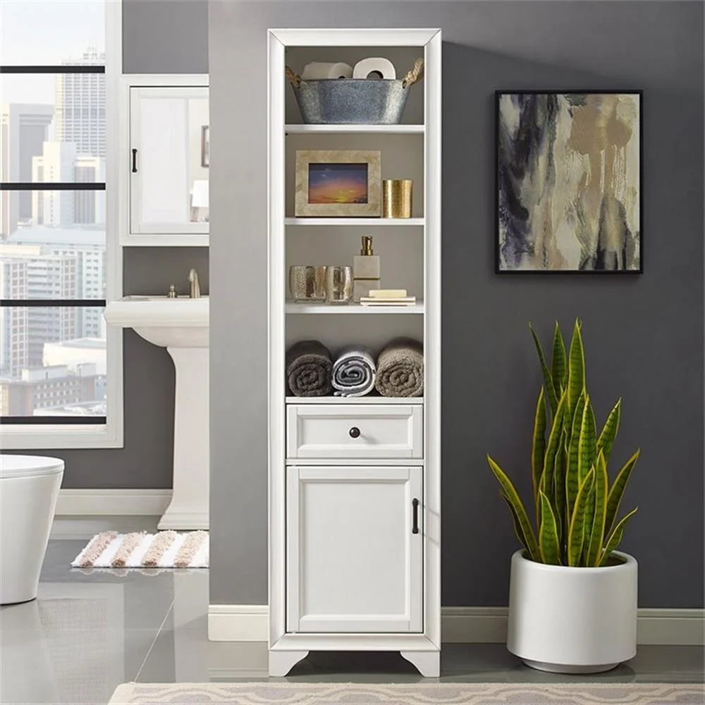Crosley Furniture Tara Linen Cabinet White