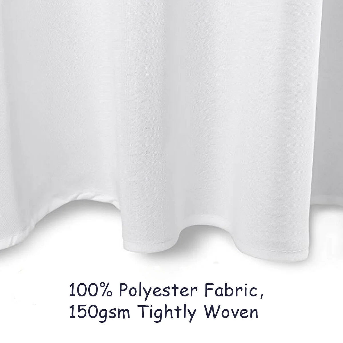 Costway 10 pcs 120'' Round Tablecloth Polyester For Home Wedding Restaurant Party White