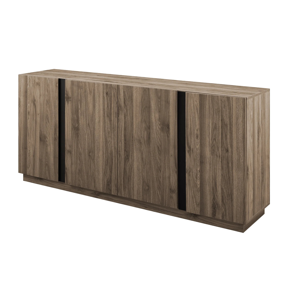 Walker Edison Modern 4-Door TV Stand for TVs up to 80��, Slate Grey