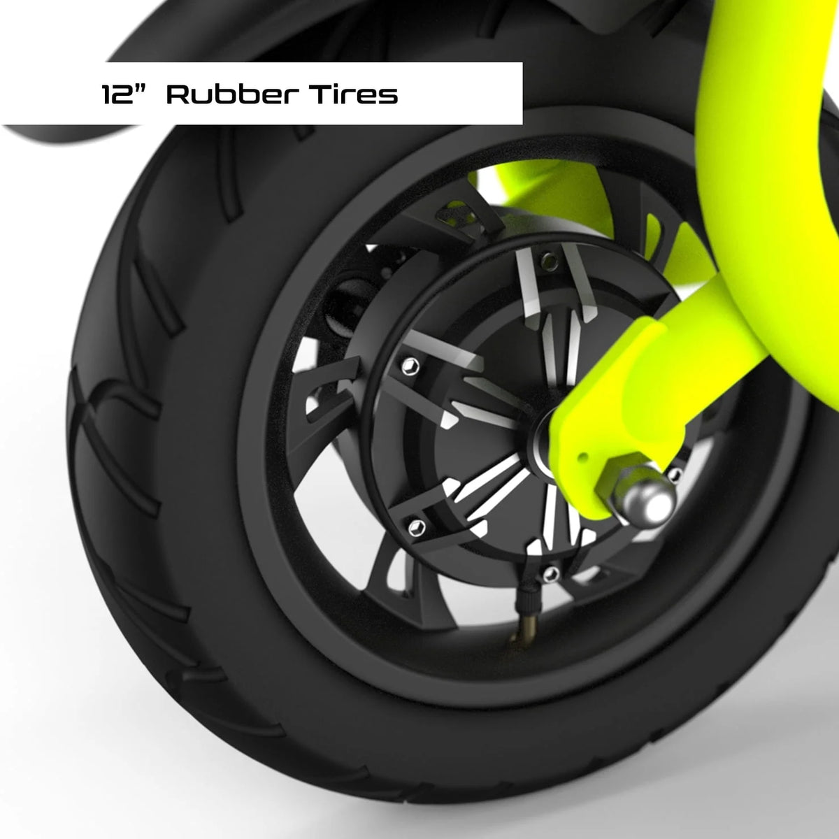 GlareWheel EB-NTEC1 Commuting Electric Bike and Scooter, Neon Green