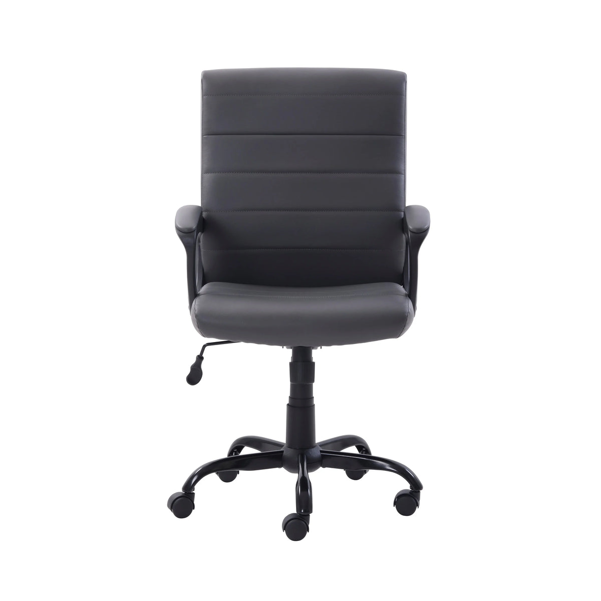 Mainstays Bonded Leather Mid-Back Manager's Office Chair, Gray, Adult