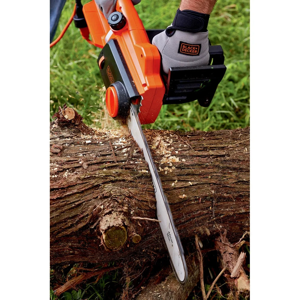 BLACK+DECKER 16�� 12 Amp Corded Electric Chainsaw, Tool-Free Chain Tensioning, Auto-Oiling
