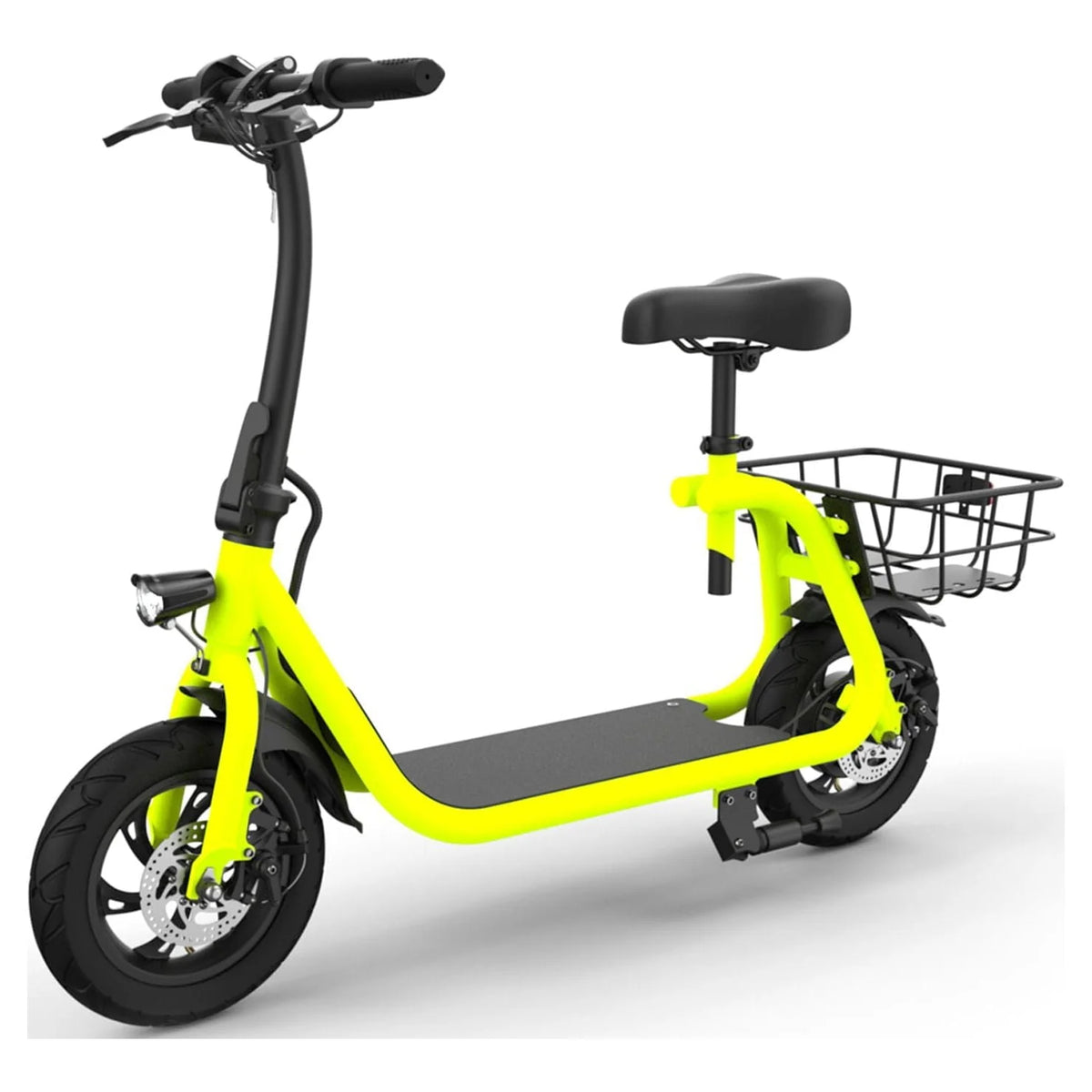 GlareWheel EB-NTEC1 Commuting Electric Bike and Scooter, Neon Green