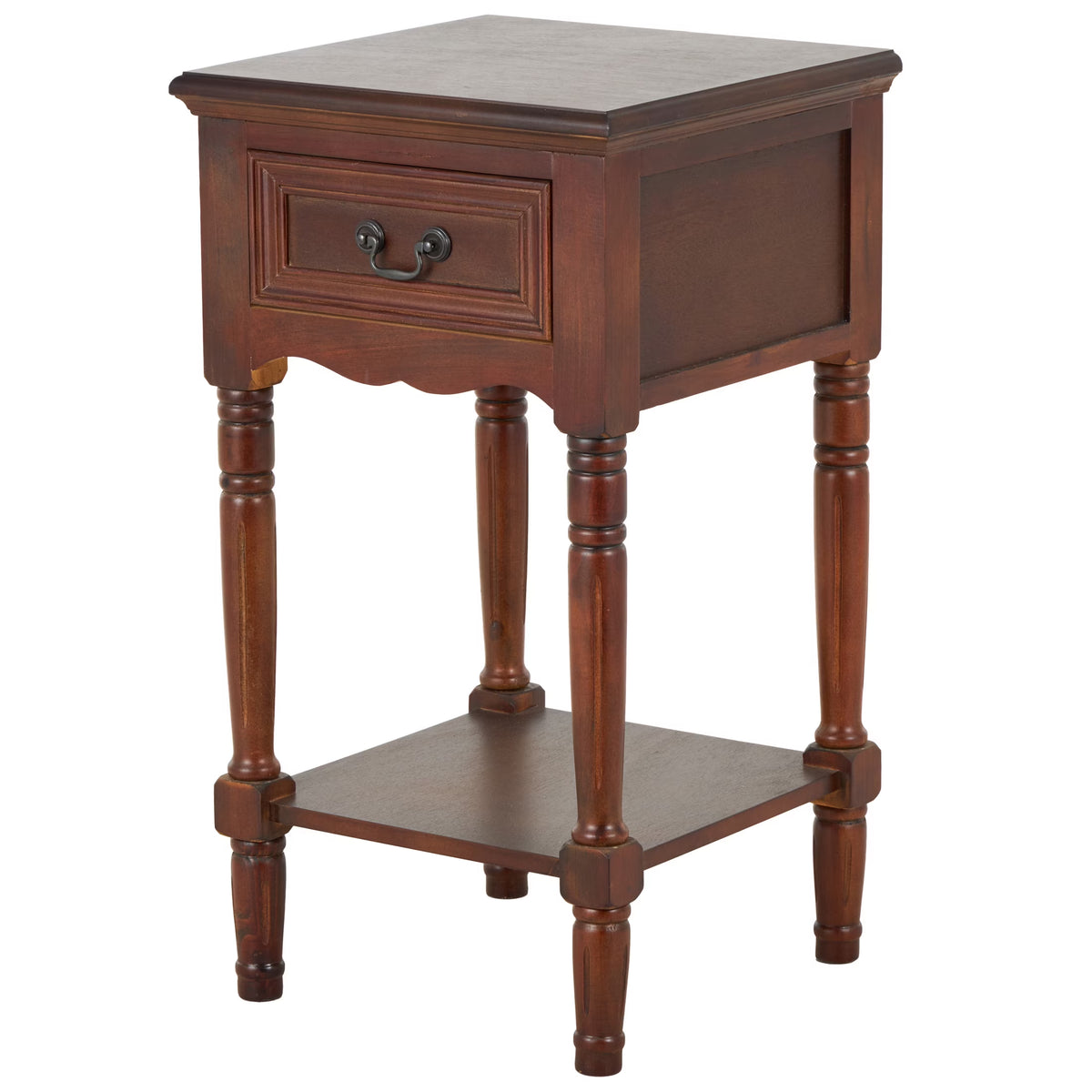 DecMode 17" x 25" Cream Wood 3 Drawer Cabinet, 1-Piece