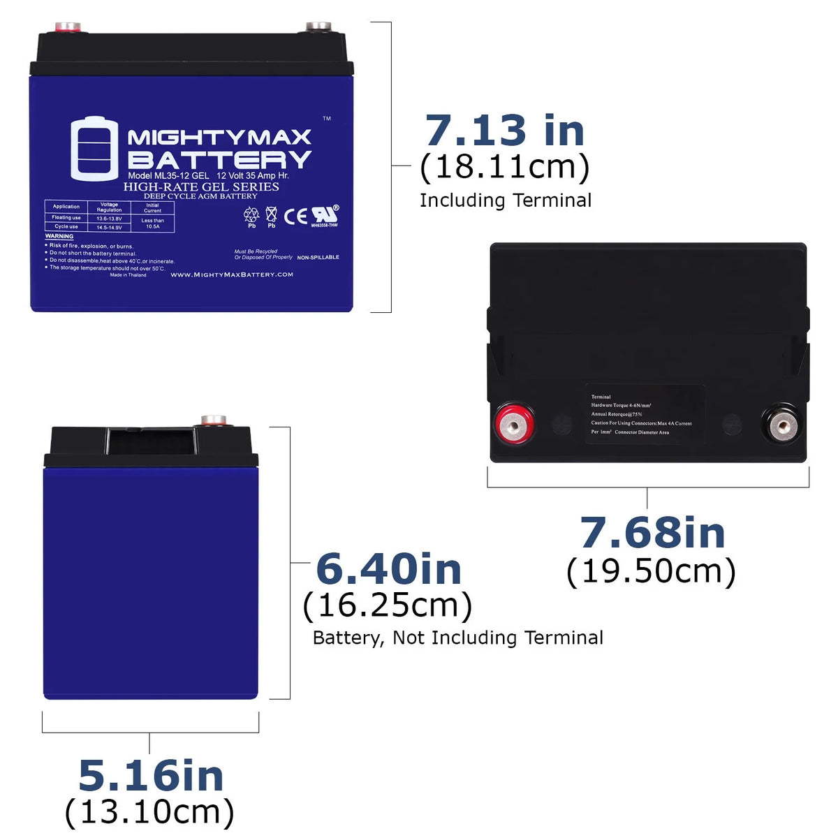 12V 35AH GEL Battery for Pride Mobility SC64 Revo 4 Wheel - 2 Pack