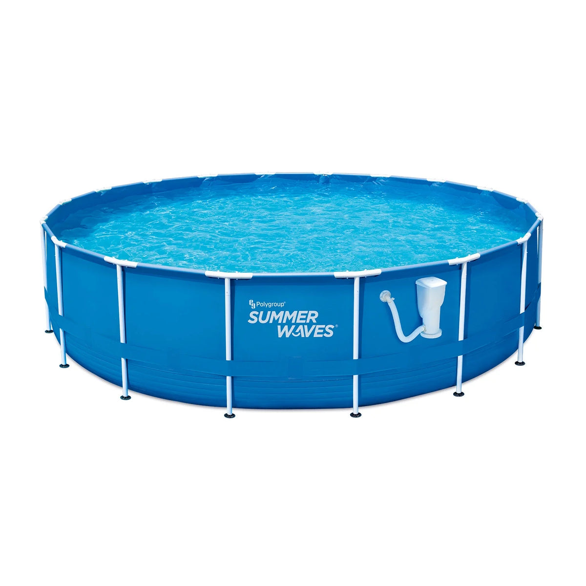 Open Box Summer Waves Active 10 Foot Metal Frame Above Ground Pool Set w/ Pump