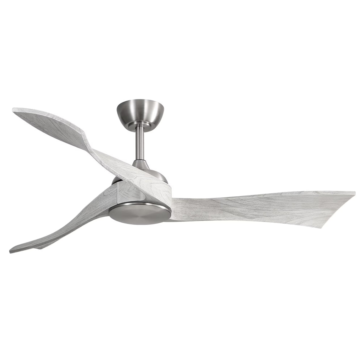 Sofucor 52" Wood Ceiling Fan No Light, 6 Wind Speeds, 3 Blades with Reverse Airflow, Black