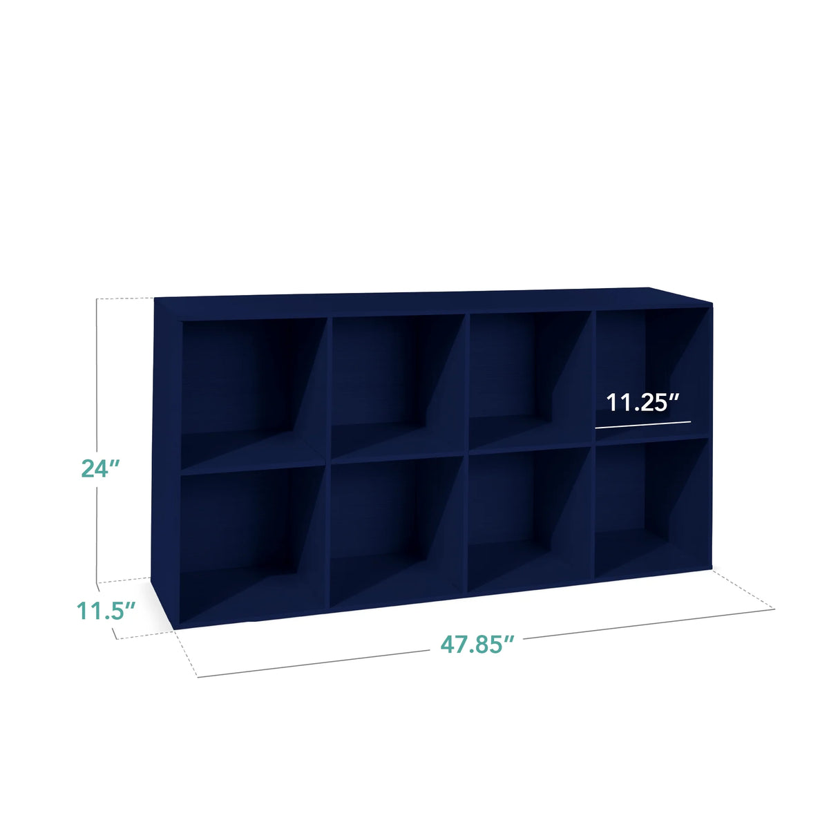 Best Choice Products 8-Cube Bookshelf, 11in Display Storage System, Organizer w/ Removable Back Panels - Black