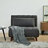 A&D Home Springfield Polyester Convertible Futon Chair, Yellow