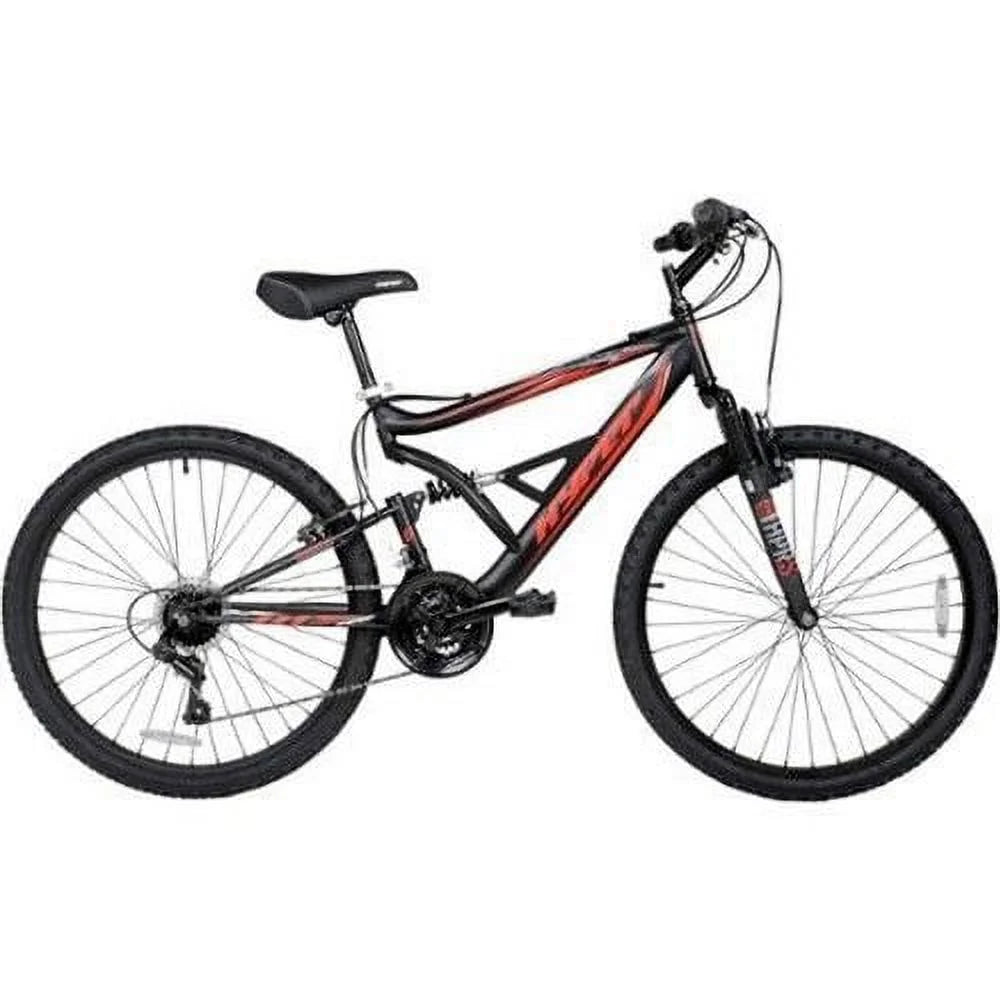 Hyper Bicycles Men's 26" Shocker Mountain Bike, Black/Green