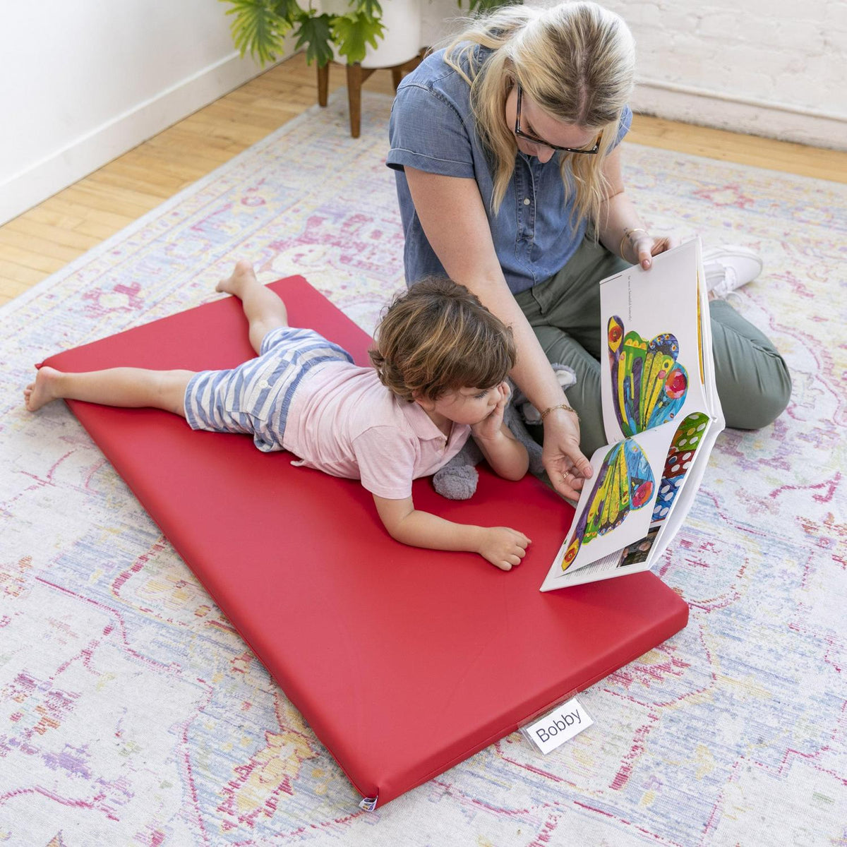 ECR4Kids SoftZone Rainbow Rest Mat. 2in. Assorted. 5-Piece