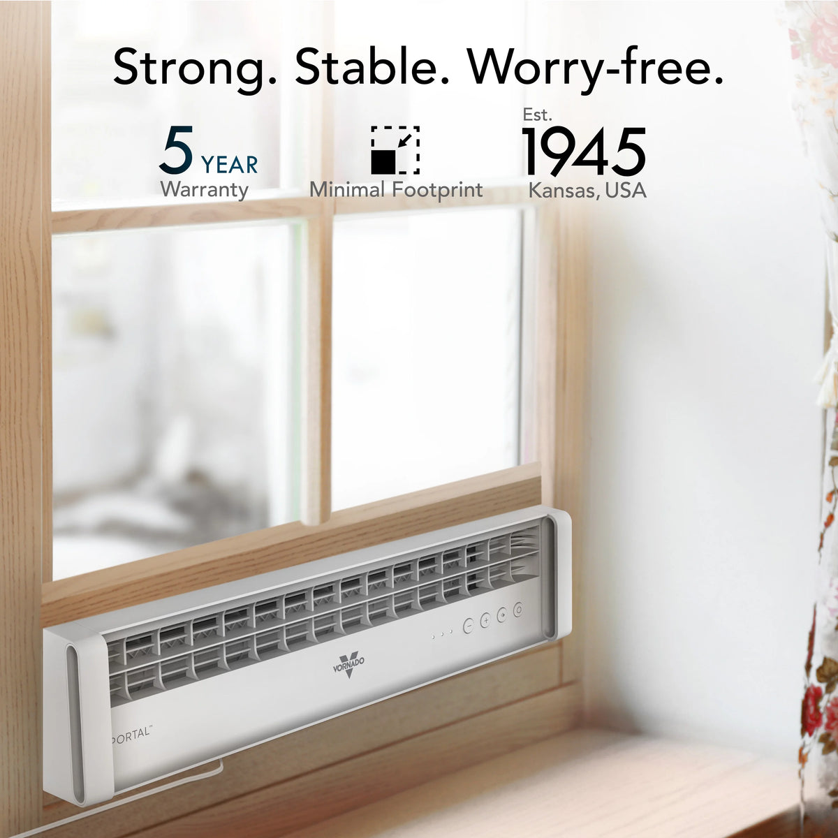 Vornado Portal? Window Fan with 3 Speeds, Reversible Exhaust Mode, Weather Resistant, for Kitchen, Bedroom, Home