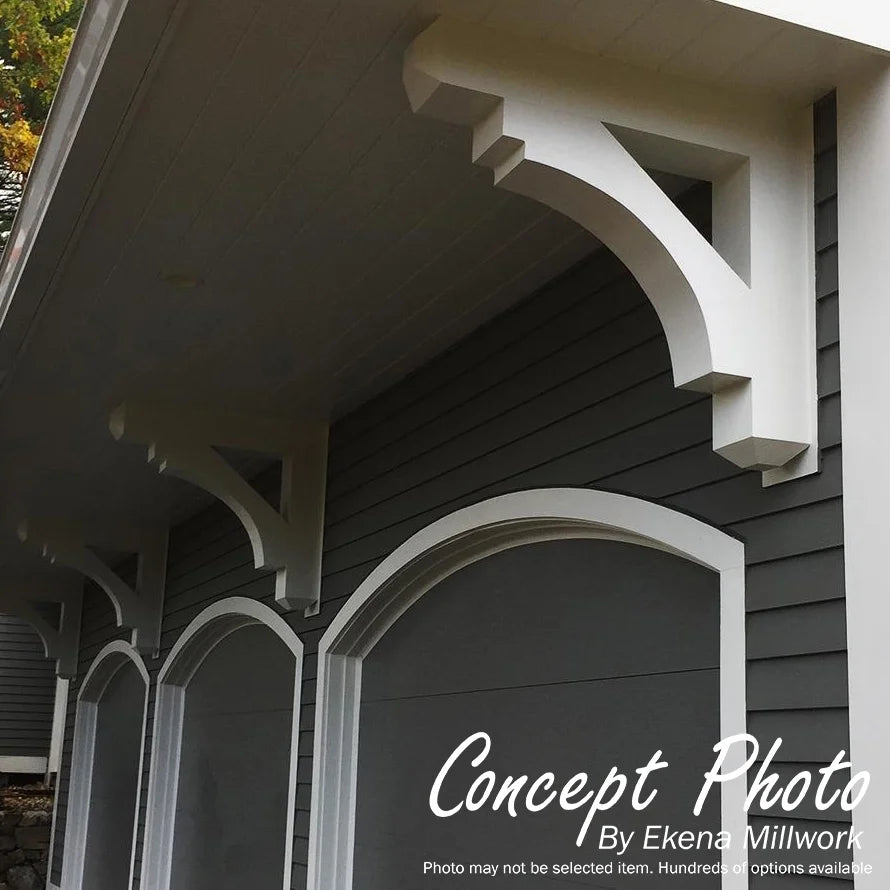 Ekena Millwork 3 1/2"W x 20"D x 28"H Balboa Traditional Smooth Bracket, Western Red Cedar