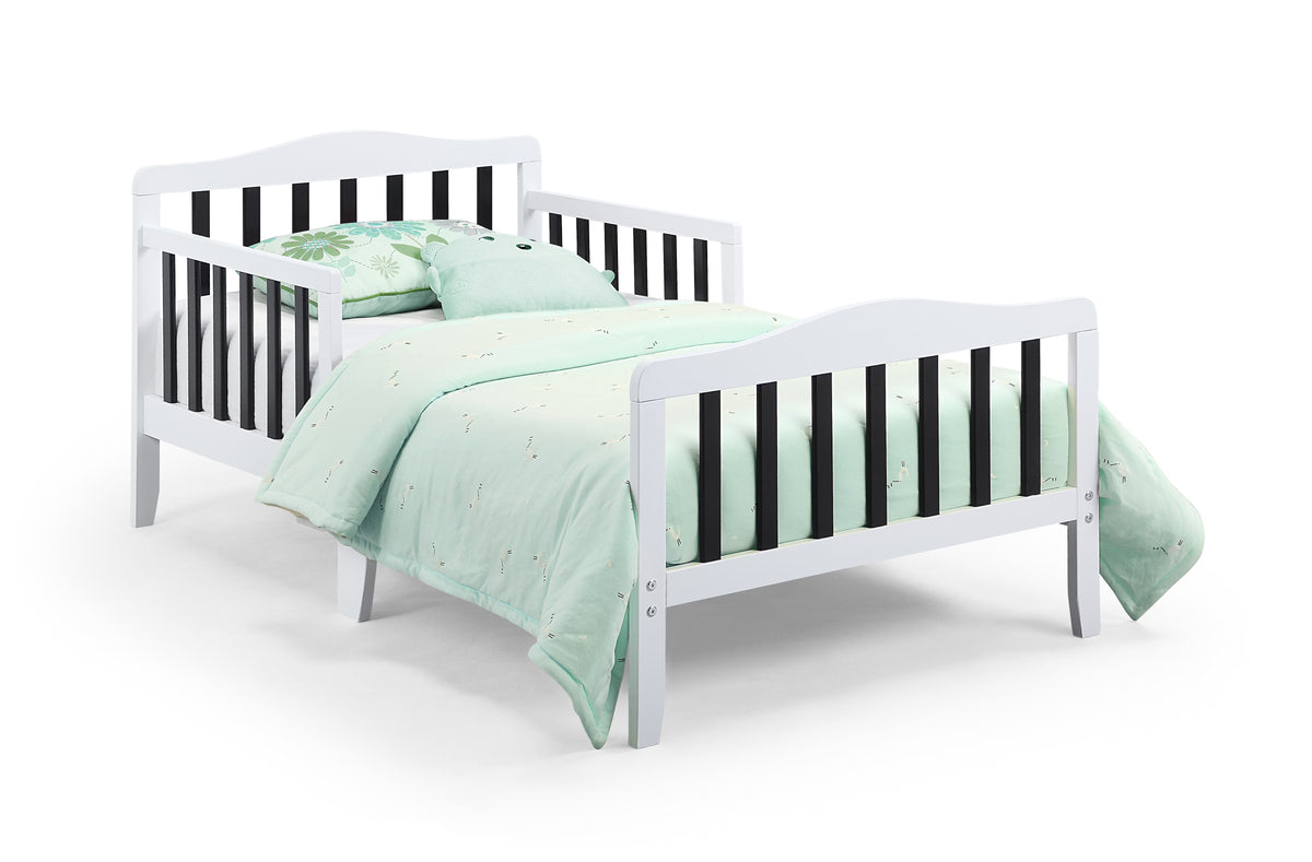 Olive & Opie Twain Toddler Bed, Red/Blue Finish