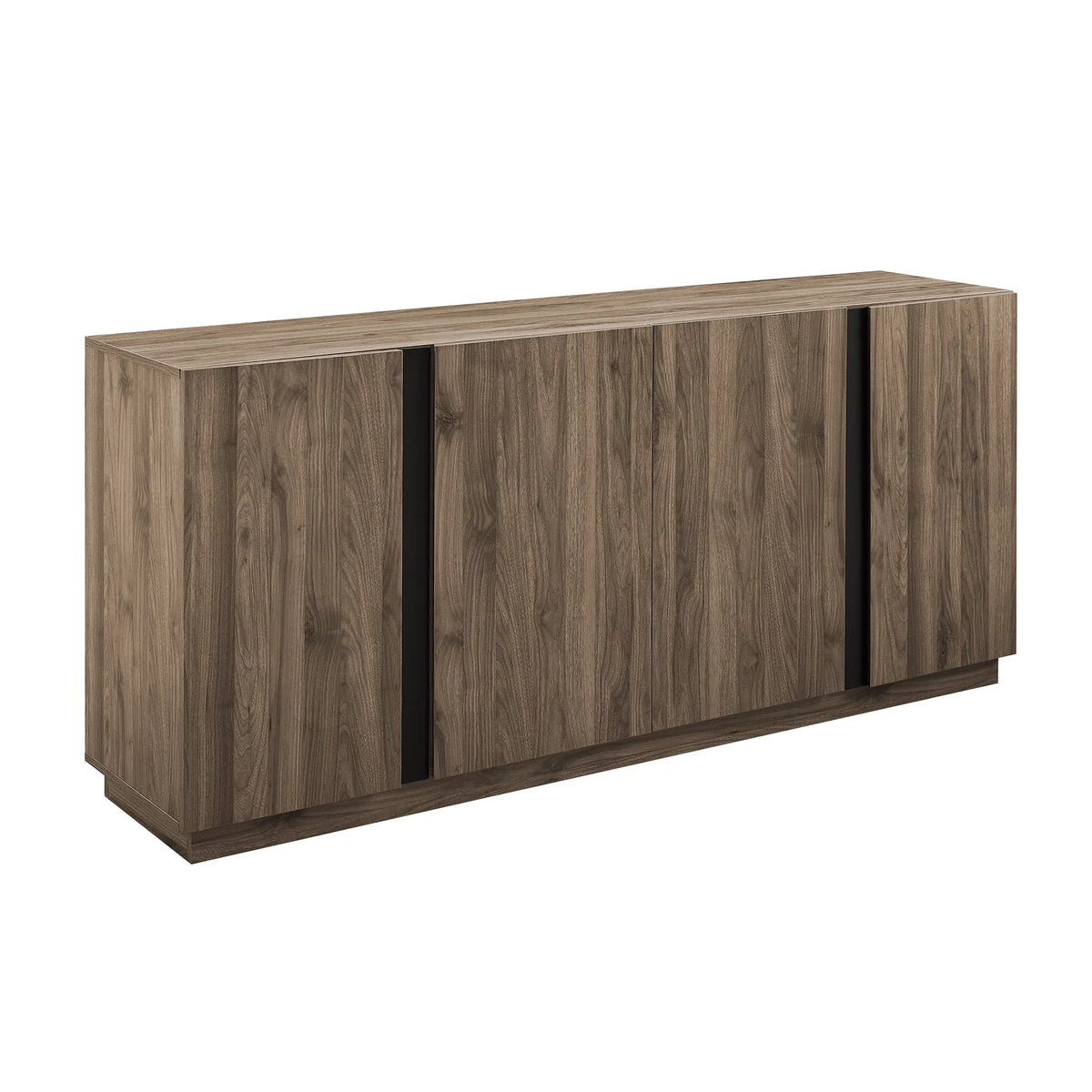 Walker Edison Modern 4-Door TV Stand for TVs up to 80��, Slate Grey