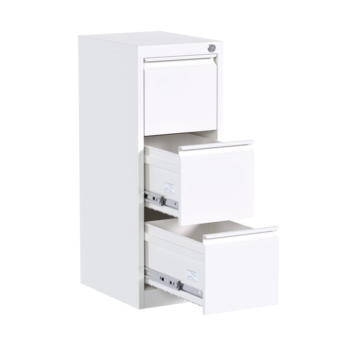 Supeer Four Drawer Metal Lateral File Cabinet, Storage White File Cabinet with Large Deep Drawers, Locking Wide File Cabinet for School, Office, Home,  Assembly Required