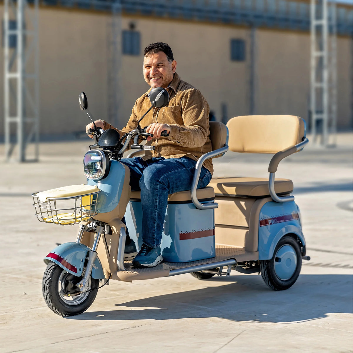 Massimo MGC E-Trike 3-Wheel Electric Cart �C 17 MPH, 2-Seater Adult Scooter �C Blue