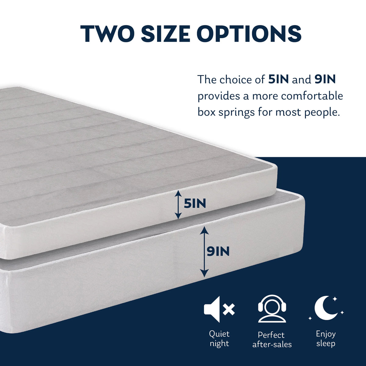 EGOHOME 5 inch Queen Size Metal Box Spring, Easy Assembly Mattress Foundation