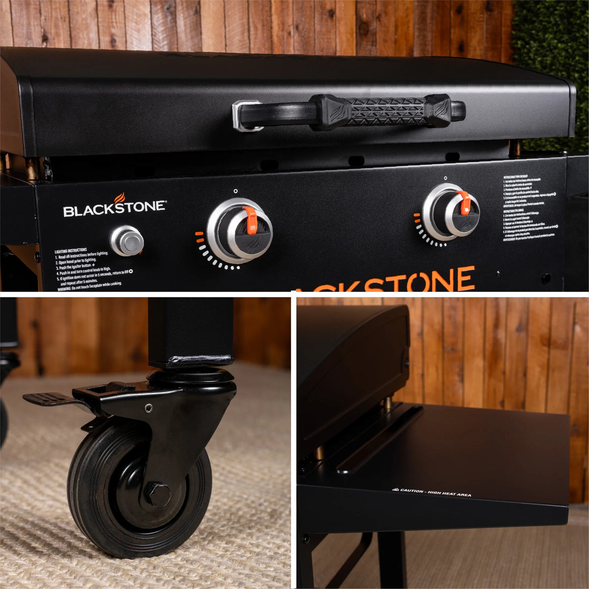 Blackstone 2-Burner 28�� Propane Griddle with Hood and Omnivore Griddle Plate
