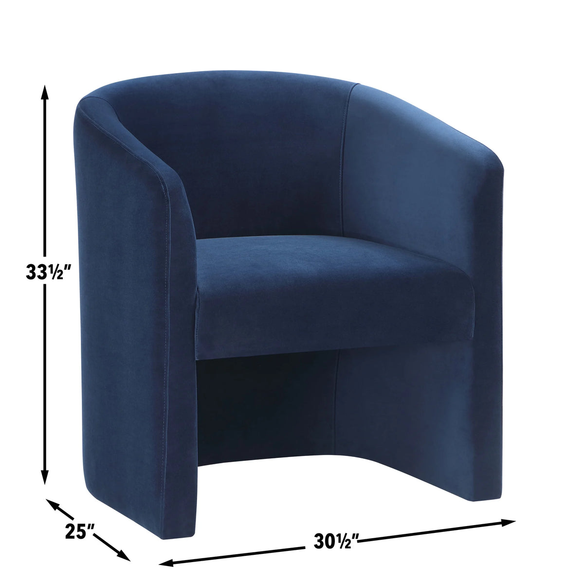 Steve Silver Iris Modern Upholstered Dining Chair, Indigo