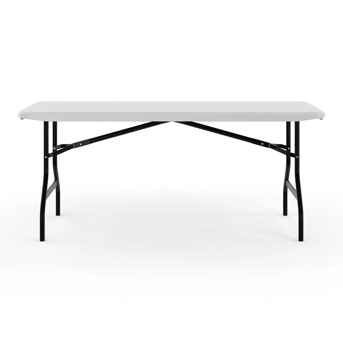 Staples 6' x 29.5" Heavy Duty Plastic Folding Table White Granite (62109)