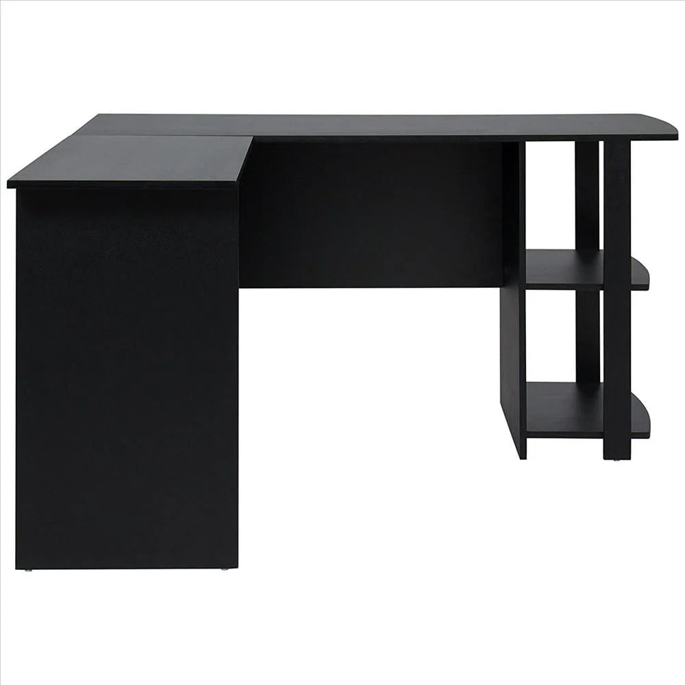 Zimtown L-Shaped Corner Computer Office Desk Furniture,Black