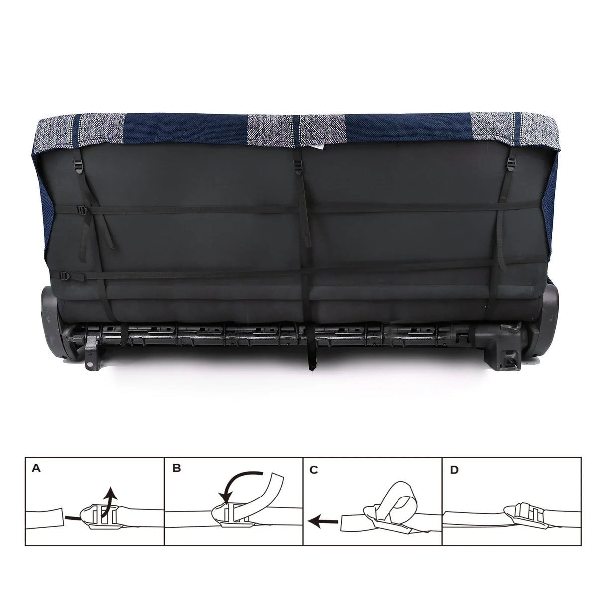Leader Accessories Saddle Blanket Blue Full Size Pickup Trucks Bench Seat Cover Universal Work with Bench Seats，Blue