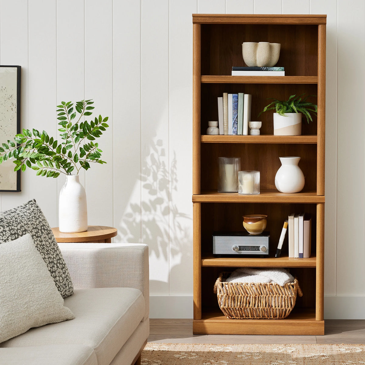 Better Homes & Gardens 71" Ashwood Road 5 Shelf Bookcase, Black Finish