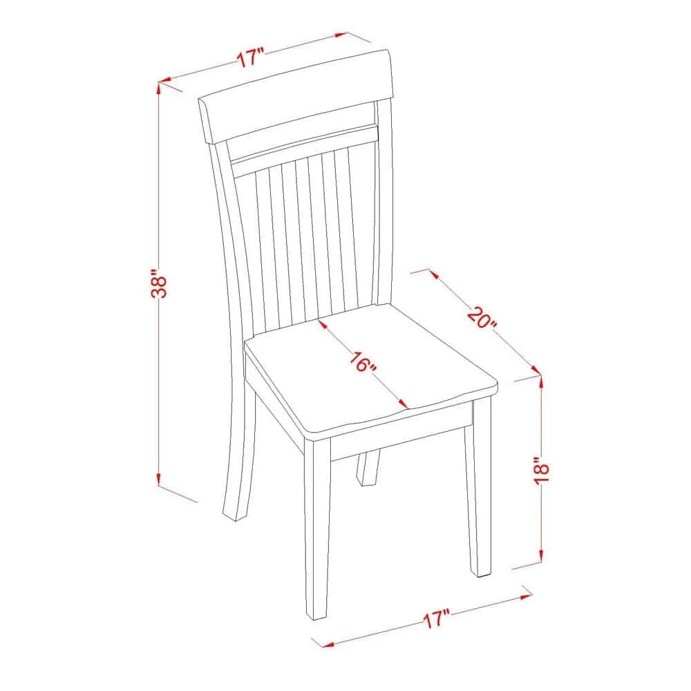 East West Furniture CAP5S-CAP-C 5 Piece Formal Dining Room Set- Dining Table Top and 4 Dining Room Chairs