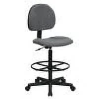 Emma  Oliver Black Fabric Drafting Chair (Cylinders: 22.5"-27"H, 26"-30.5"H)