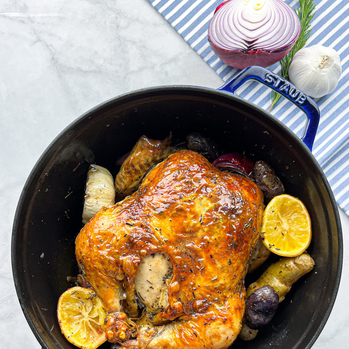 Staub Cast Iron 5.5-qt Round Cocotte - Cherry