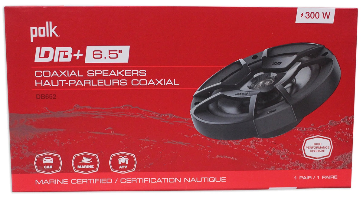 POLK AUDIO? DB 652 6.5" 200W DB+ SERIES 2 FULL-RANGE CAR/MARINE COAXIAL SPEAKERS