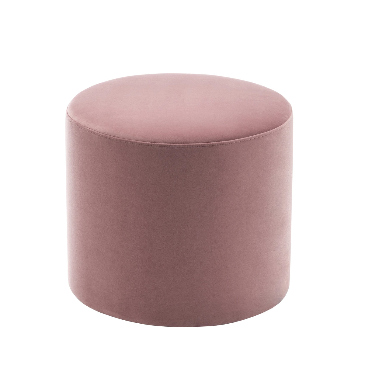 Wovenbyrd Round Pouf Ottoman with Foam Core, Gray �C Perfect for Living Room or Bedroom