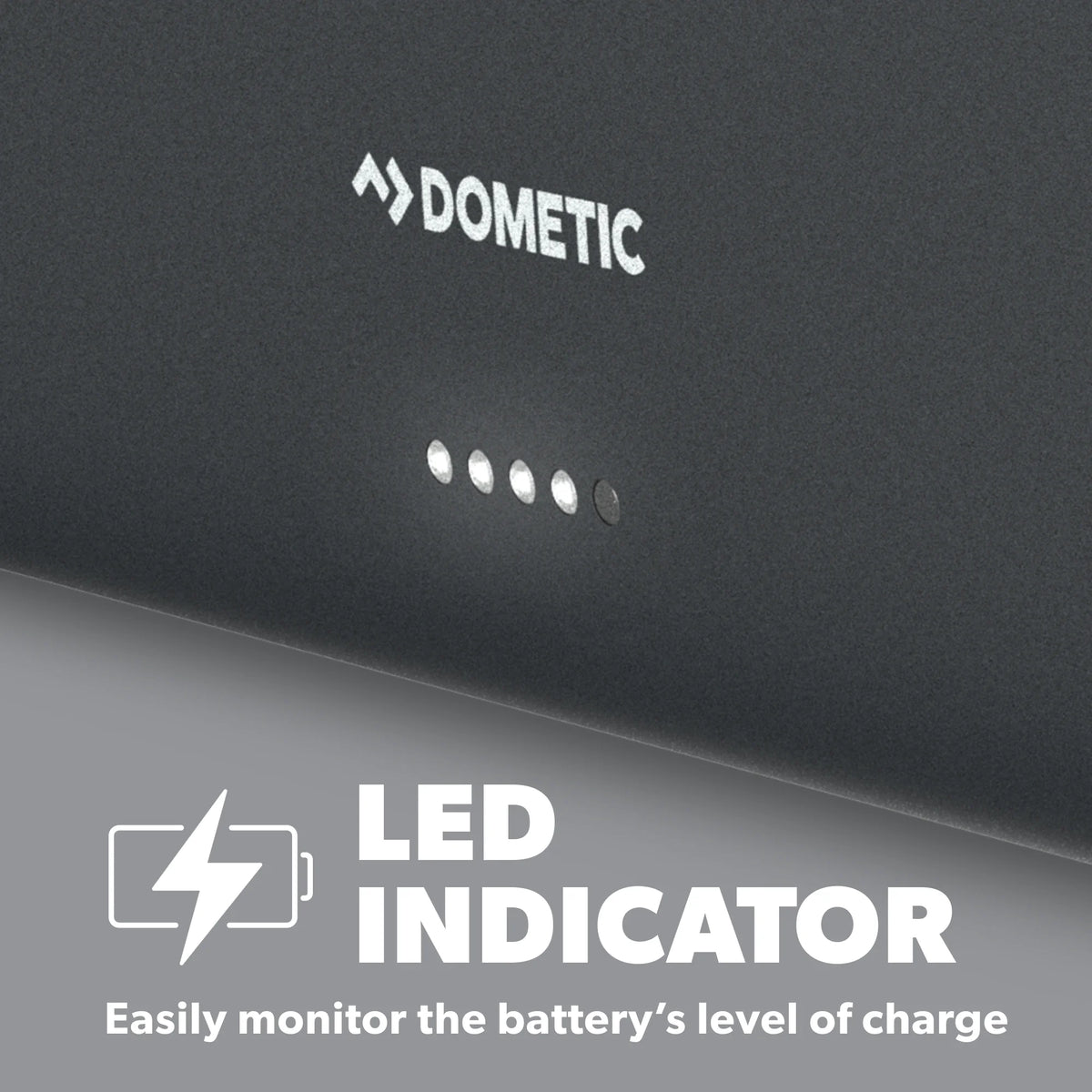 Dometic PLB15 Portable Battery Portable Lithium Iron Phosphate Battery with Flashlight, 15Ah