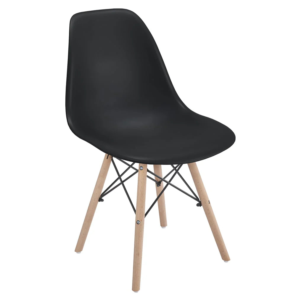 Topeakmart Set of 4 Modern Style Dining Chairs for Kitchen Dining Room, Black