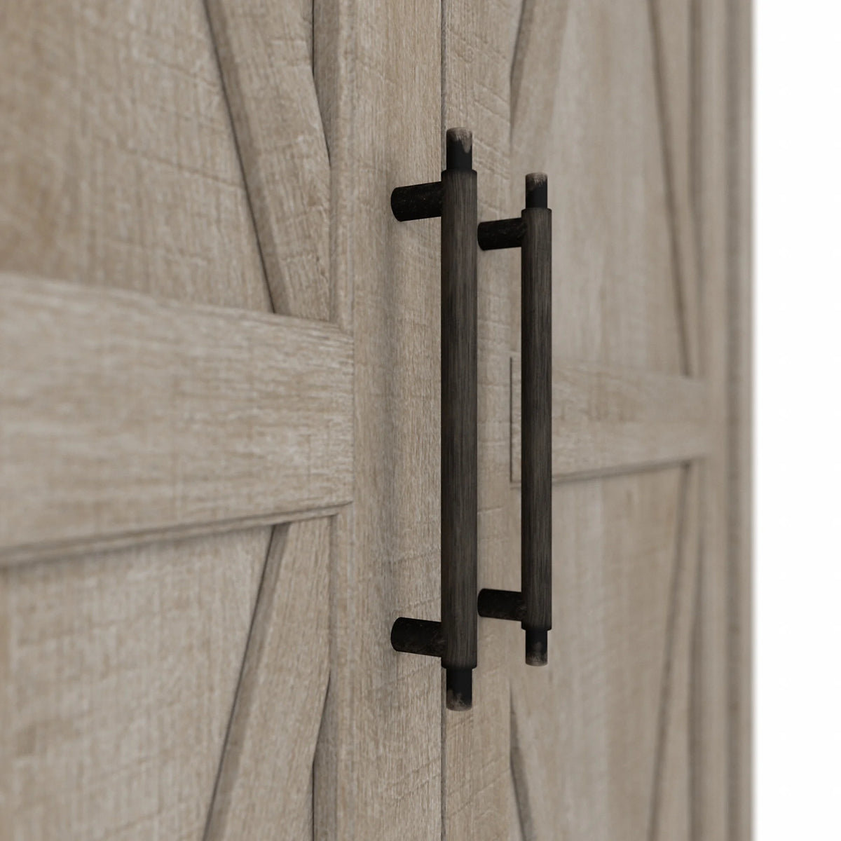 Bush Furniture Key West Tall Bathroom Storage Cabinet with Doors, Bing Cherry