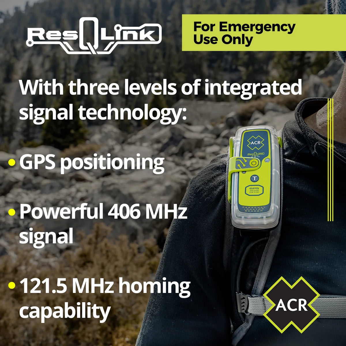 ACR Electronics ResQLink 400 - Electronic Personal Locator Beacon with Internal GPS