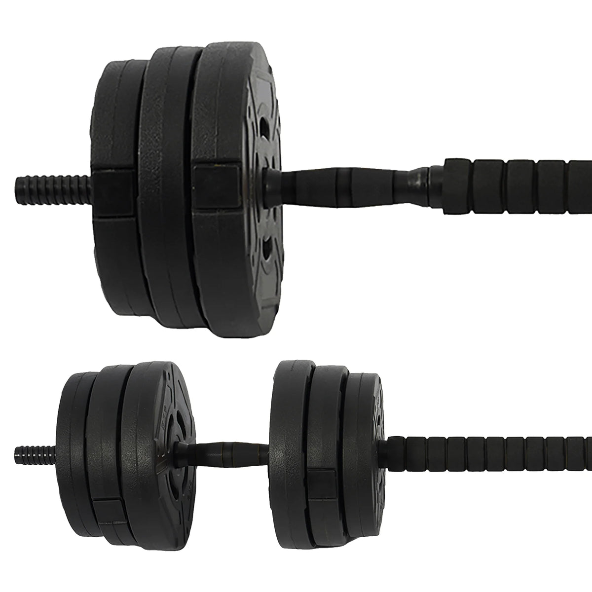 Fitvids 2 in 1 Adjustable Dumbbell Set, 60lbs Free Weights Set with Connector, Black