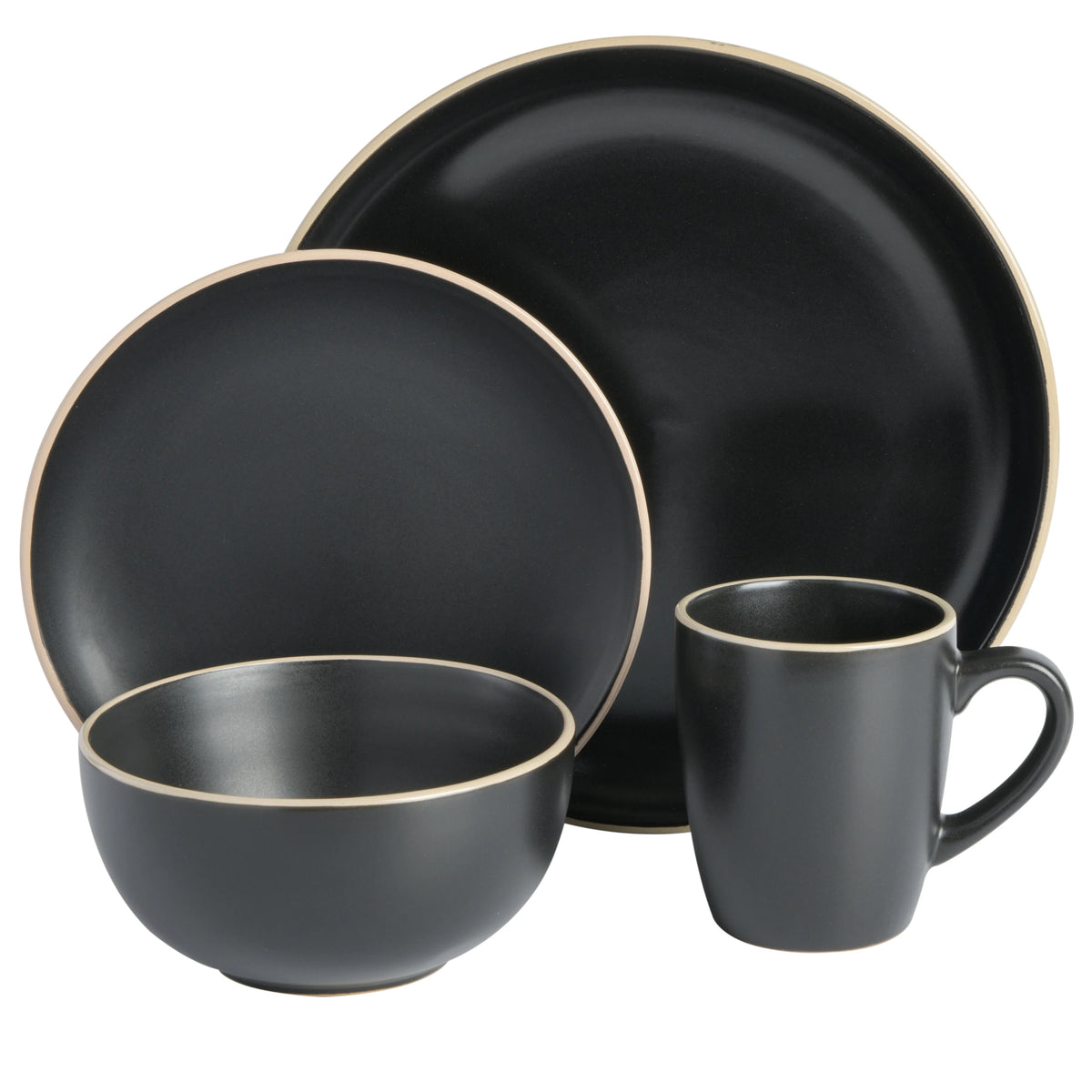 Gibson Home Rockaway 32 Piece Dinnerware Set - Gray