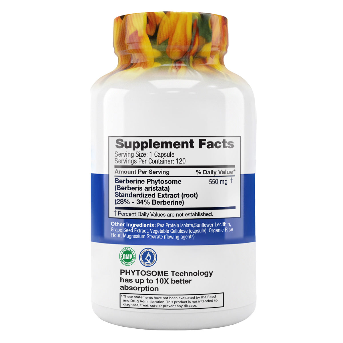 FEELGOOD Superfoods Berberine Phytosome High Absorption, 120 Vegan Capsules