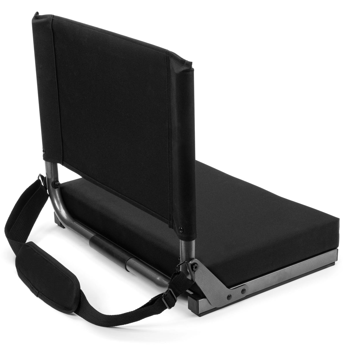 Cascade Mountain Tech Black Ultra-Padded Stadium Seat for Bleachers �M?2 Pack