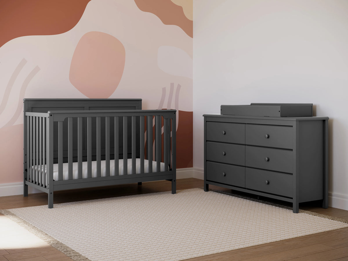 Storkcraft Alpine 6 Drawer Nursery Double Dresser, Olive