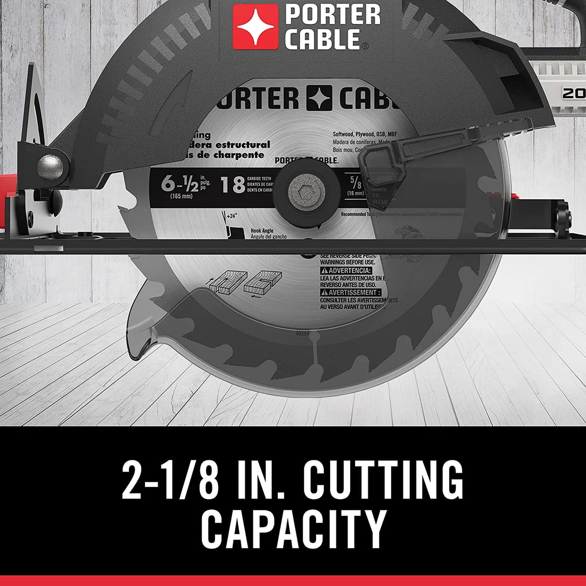 PORTER CABLE PCC660B 20V MAX Lithium-Ion 6-1/2-Inch Cordless Circular Saw (Bare Tool / Battery Sold Seperately)